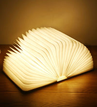 USB Recharge Wooden Book Light