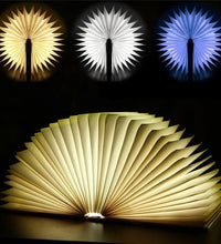 USB Recharge Wooden Book Light