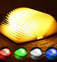 USB Recharge Wooden Book Light