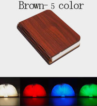 USB Recharge Wooden Book Light